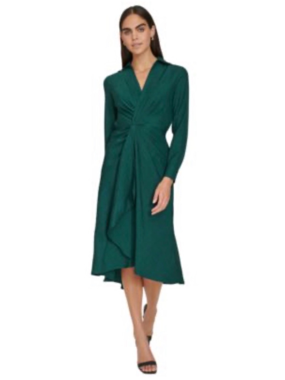 CALVIN KLEIN WOMENS PULL-ON LONG-SLEEVE A- MALACHITE 4
